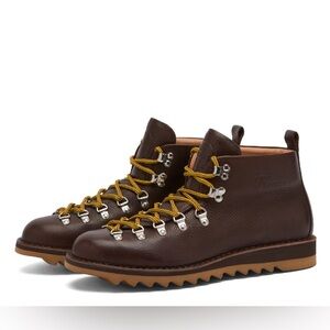 Fracap Brown Leather Men's Hiking Boots